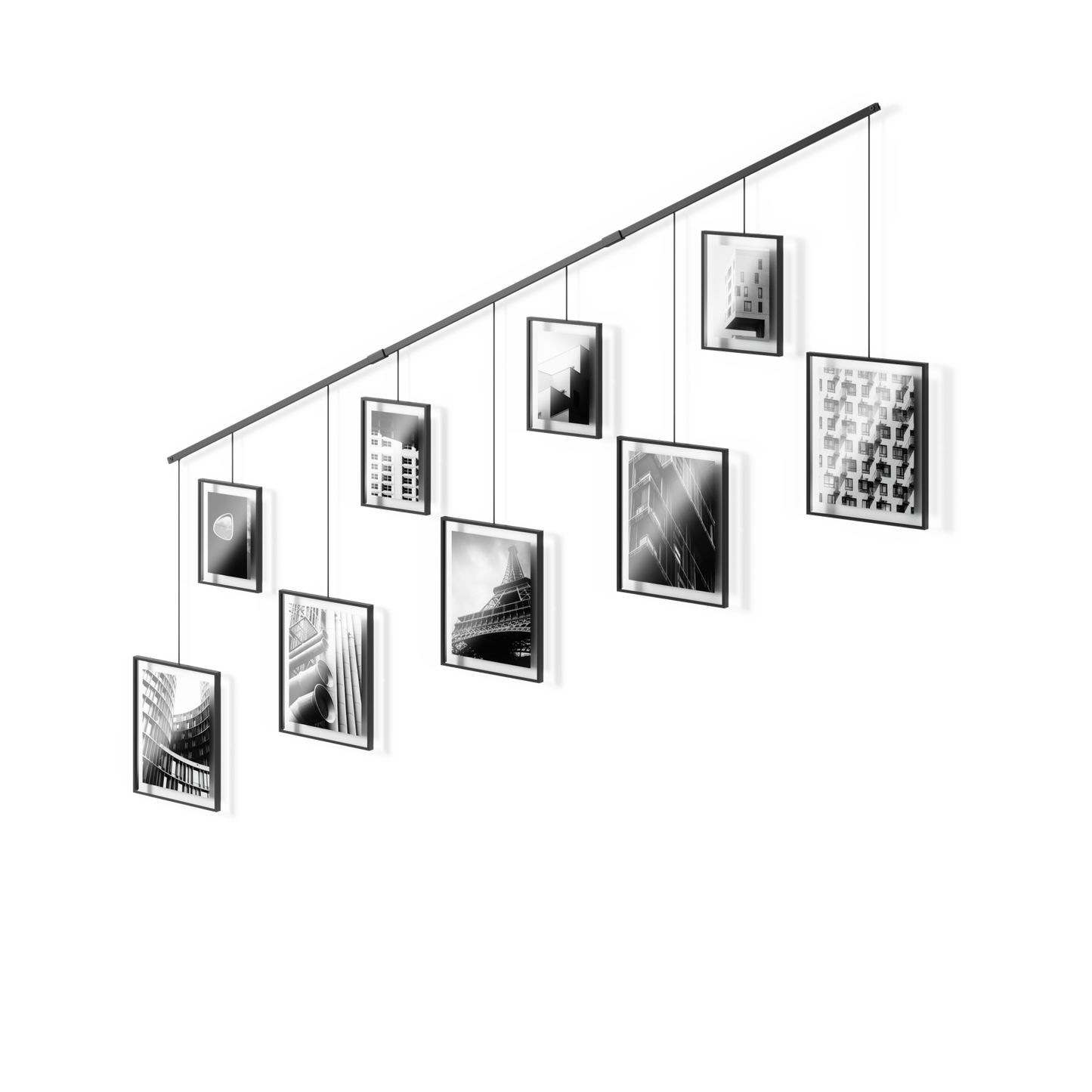 Exhibit Wall Picture Frames, Set of 9